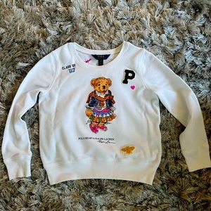 Girls Polo Bear sweatshirt size M (8-10)